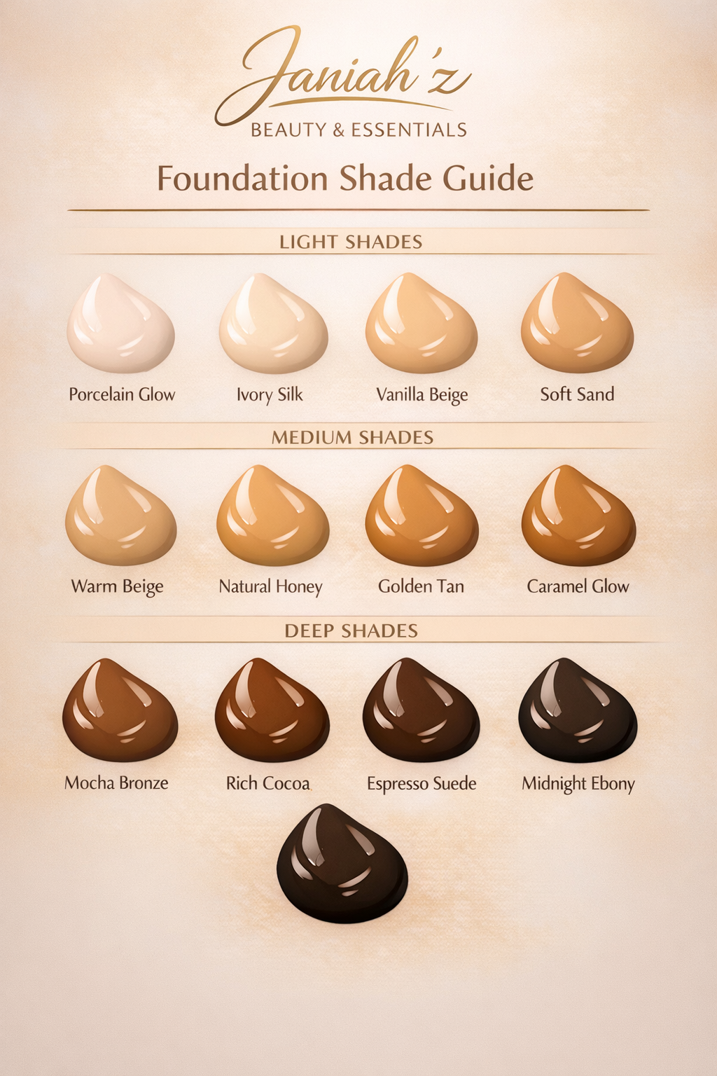 Janiah'z Beauty & Essentials Foundation 1.18 fl