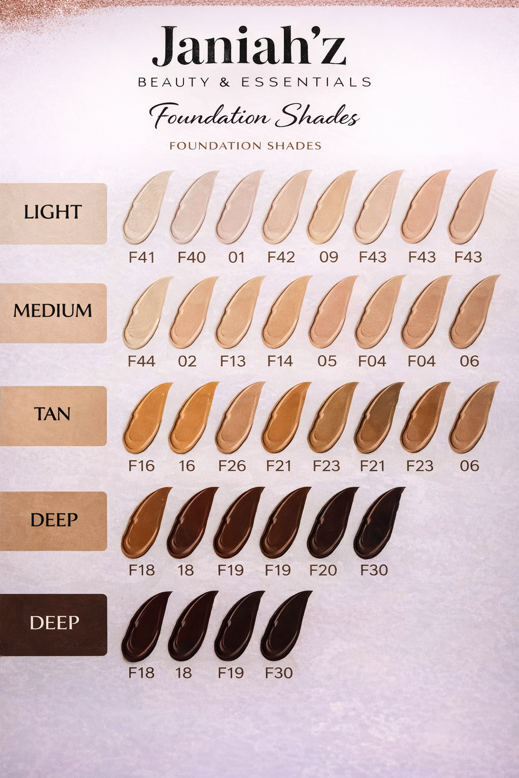Janiah'z Beauty & Essentials Foundation 1.18 fl